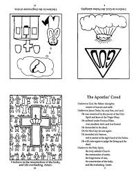 Creo en jesucristo, su único hijo, nuestro señor, que fue concebido por obra y gracia del espíriu santo, nació de santa maría virgen, Apostles Creed