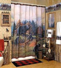 Ships free orders over $39. Black Bear Lodge Bathroom Shower Accessories Log Cabin Bath Decor Moose R Us Com Log Cabin Decor