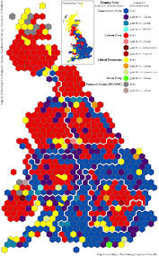 2010 British General Election Results Hexagon Map Created By Benjamin D Hennig University Of Sheffield Data Visualization Map British Isles Map