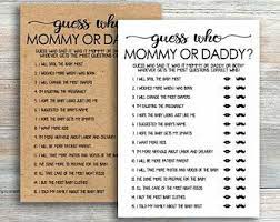 Guests can answer the questions by raising the mustache or lips. 20 Questions About The Parents Baby Shower Game 20 Questions Etsy In 2021 Baby Shower Games Unique Printable Baby Shower Games Baby Shower Dad