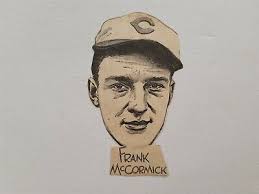 Frank McCormick 1937 Reds Sketch Baseball Player Panel RARE!