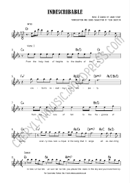 Lead Sheet Indescribable Lead Sheet Sheet Music Free Sheet Music