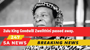Prince mangosuthu buthelezi announced that the king died in the early hours of this morning. Vicvst1kih8d1m