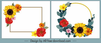 Find & download free graphic resources for floral pattern. Decorative Flowers Templates Frame Wreath Sketch Colorful Design Free Vector In Adobe Illustrator Ai Ai Format Encapsulated Postscript Eps Eps Format Format For Free Download 5 11mb
