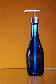 soap pumps made from recycled jars and