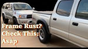 Used 2003 toyota 4runner limited edition with rwd. Tacoma Or 4runner Frame Rust Exhaust Inspect And Replace Youtube