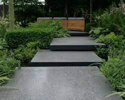 With Floating Concrete Stairs With Floating Staircase Inspiration Com Concrete Garden Garden Steps Concrete Patio
