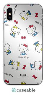 Iphone X Silicone Case Hello Kitty And Mimmy Pattern By Hello Kitty Caseable Offers Over 2 500 Designs Fo Phone Cases Phone Cases Protective Smartphone Case