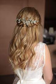 Braids Half Up Half Down Wedding Bridesmaid Hairstyle Partial Updo Bridal Hairstyles A Great Options For The Coiffure Mariage Belle Coiffure Coiffure Mariee