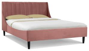 Aspen rustic cherry headboard by home styles. Aspen Vertical Tufted Headboard Platform Bed Set Queen Ash Rose Velvet Midcentury Bedroom Furniture Sets By Homesquare Houzz