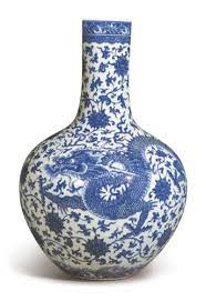 Blue And White Dragon Vase Tianqiuping Seal Mark And Period Of Qianlong Sotheby S Hong Kong 25th April 2004 Lot 3 Porcelain Art Vase Blue And White Vase