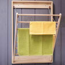 Here is another wall mounted clothesline drying product. Wall Mounted Clothes Drying Rack Lehman S