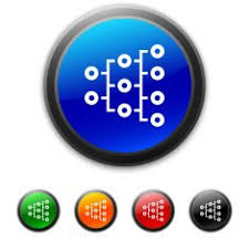 Round Buttons With Icon Of Organization Chart Free Image