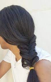 تسريحة ذيل السمكة المضفر تسريحة السنبلة ذيل السمكة المنخفضة fishtail braids low fishtail braided hair hair style styl fish tail braid hair hair styles