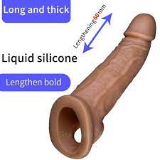 8 Inch Penis Sleeve Sheath Extender Cock Girth Enhancer Realistic Men Sex  Toy | eBay