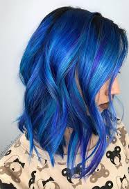 65 Iridescent Blue Hair Color Shades Blue Hair Dye Tips