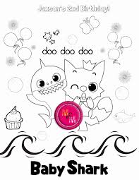 Baby Shark Coloring Page Fresh Editable Baby Shark Birthday Party Coloring Pages Baby In 2020 Owl Coloring Pages Kids Printable Coloring Pages Shark Coloring Pages