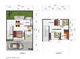 31 gambar denah rumah sederhana tapi mewah terbaru 2019. 10 Desain Dan Denah Rumah 2 Lantai Di Tanah Kecil Hunian Jadi Terasa Luas Rumah123 Com