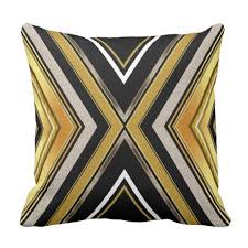Black And Gold Art Deco Cushions Chevron Art Deco Black Gold Cushion Pillow In 2020 Chevron Art Modern Art Decor Pillows
