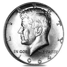 10 Face Value 1964 Kennedy Half Dollars 90 Silver 20 Coin Roll Uncirculated