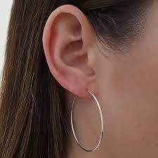They have a sophisticated look and will enhance both casual and dressy ensembles. Medium 20 40mm Slim Sterling Silver Hoop Earrings Studio Jewellery Us