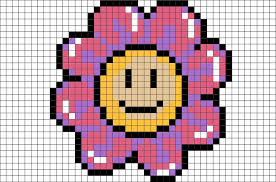 Smiley Face Flower Pixel Art Brik smiley face flower pixel art brik