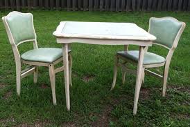 The hardest part was deciding on the vinyl to cover the table and chair pads. 1930 S Vintage Folding Card Table And Chairs All Original Gorgeous Set Bunte Mobel Gartenmobel Sets