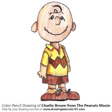 This is a lovely drawing of charlie brown and snoopy hugging each other. Charlie Brown From The Peanuts Movie Colored Pencils Drawing Charlie Brown From The Peanuts Movie With Color Pencils Drawingtutorials101 Com