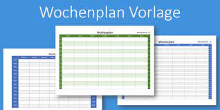 Prinzipiell bleibt die grundvorlage für eine vollmachtserklärung immer. Wochenplan Vorlage Gratis Excel Word Vorlage Vorla Ch