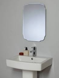 Modern bathroom with concrete wall and dark floor. John Lewis Partners Vintage Bathroom Wall Mirror At John Lewis Partners