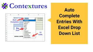 Autocomplete Entries With Excel Drop Down List Youtube