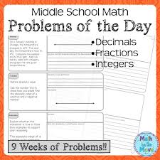 Daily Word Problems For Middle School Math Number Sense Middle School Math Word Problems Math Decimals