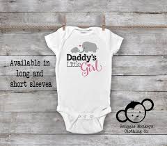 Daddys Little Girl Onesie Daddy Loves Me Onesie Daddy Baby Clothes Elephant Baby Onesie Baby Shower Gift I Love Daddy Onesie