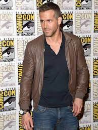 Ryan Reynolds Brown Leather Jacket The Movie Fashion Brown Leather Jacket Men Leather Jacket Ryan Reynolds