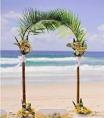Trouble Focusing My Ideas Stick To Tropical Or Change To Something Else Pics Weddingbee Palm Trees Wedding Beach Wedding Arch Wedding Arch