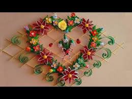 Diy Paper Quilling Beautiful Heart Shaped Wall Hanging For Room Decor Ideas Paper Quilling Art Youtu Quilling Designs Paper Quilling Quilling Paper Craft