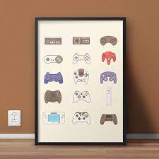 Video Game Controller Video Game Poster Video Game Decor Etsy Video Game Decor Game Room Decor Gaming Decor