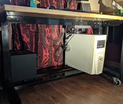 Legs available in a choice of two height ranges: Husky 52 Adjustable Height Workbench With 2 Drawers