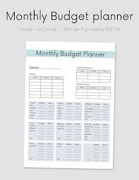 Monthly Budget Planner To Keep Track Of Your Income And Etsy Monthly Budget Planner Budget Planner Monthly Budget