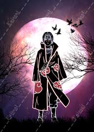 Red Moon Metal Poster Faissal Thomas Displate In 2020 Itachi Uchiha Art Cool Anime Wallpapers Anime Wallpaper