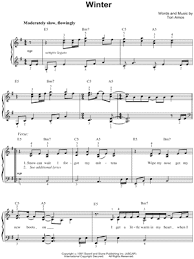 Tori Amos Winter Sheet Music Easy Piano In E Minor Transposable Download Print Sku Mn0080382