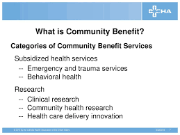 Cba2020 helenpresentday the catholic benefits association has secured civil liberties protections for more catholic employers than any other organization of its kind. Community Benefit And Community Health Needs Assessments Ppt Download