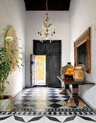 Home decor™️ official page ways to inspire founder @farahjmerhi email: Colombian Chic Mid Century House Vintage Tile Floor House Design