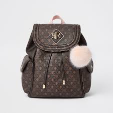 In the winter, visitors appreciate the mild climate and enjoy camping and fishing. Girls Brown Rir Monogram Backpack River Island