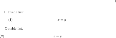 Left Numbered Equation Inside List Environment Tex Latex Stack Exchange