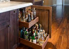 Roll Out Drawers Coffee Bars In Kitchen Kitchen Wet Bar Home Bar Cabinet