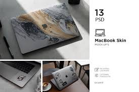 Download Macbook Skin Mock Up Creative Photoshop Templates Creative Market