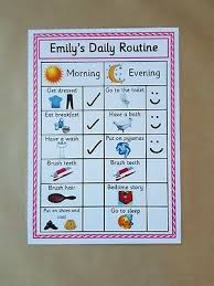 Daily Routine Chart Personalised Reward Chart Reusable