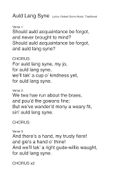The auld lang syne lyrics referring to 'we'll take a cup of kindness yet' relate to a drink shared by men and women to symbolise friendship. Http Www Abcmusic Org Uk Images Cms Auldlangsynelyrics Screen Pdf
