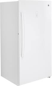 This model is equipped with led interior lighting which automatically illuminates when the door is open. Ge Fuf21dlrww 33 Inch White Freestanding Upright Freezer In White Appliances Connection